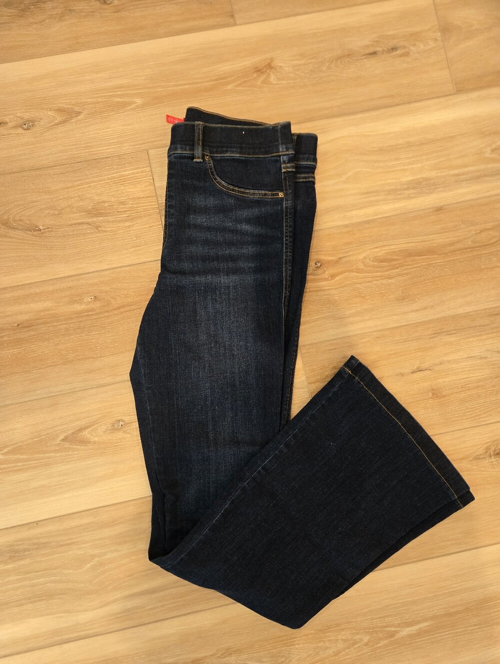 SPANX Women's Dark Indigo Straight Jeans Size Large